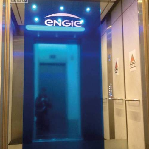  f ascenseur engie bleu adhesif