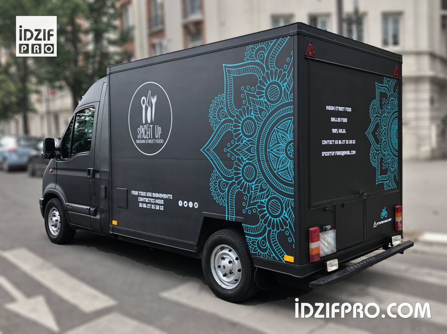  marquage adhesif sur food truck