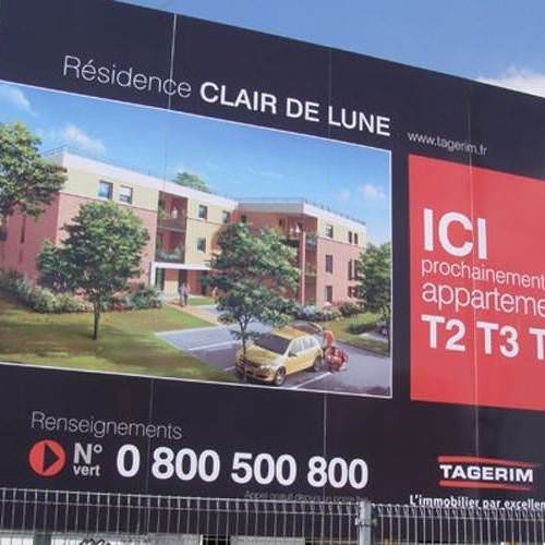 Panneau 4x3 m pour promoteur immobilier - Tagerim