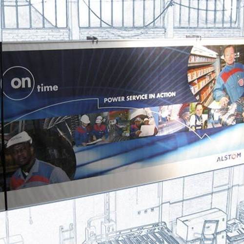 Impression numérique grand format sur bâche : Alstom