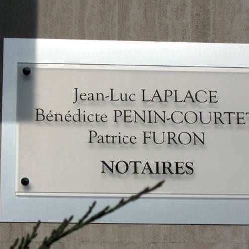 Plaque pour étude notariale