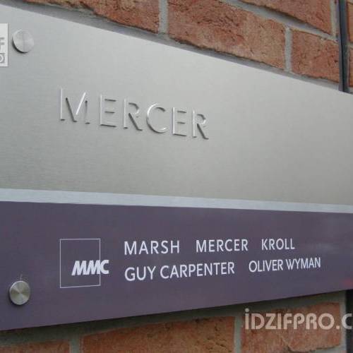 Plaque signalétique en inox brossé Plaque signalétique en inox brossé
