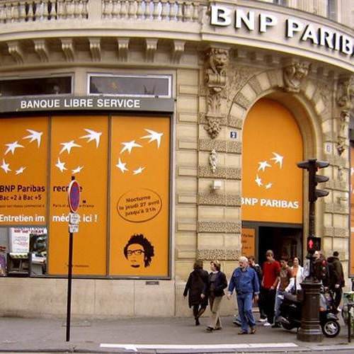 Impression numérique pour habillage vitrines grand format : BNP Paribas Impression numérique pour habillage vitrines grand format : BNP Paribas