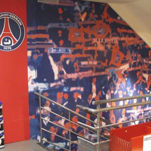 Impression numérique pour décoration boutique PSG