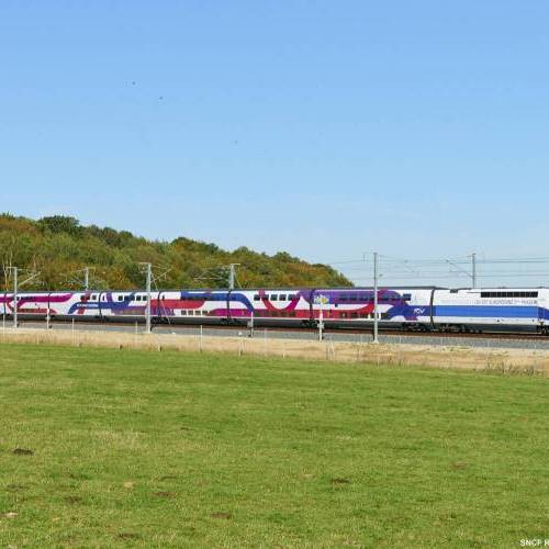 Habillage total en adhésif d'une rame TGV Habillage total en adhésif d'une rame TGV