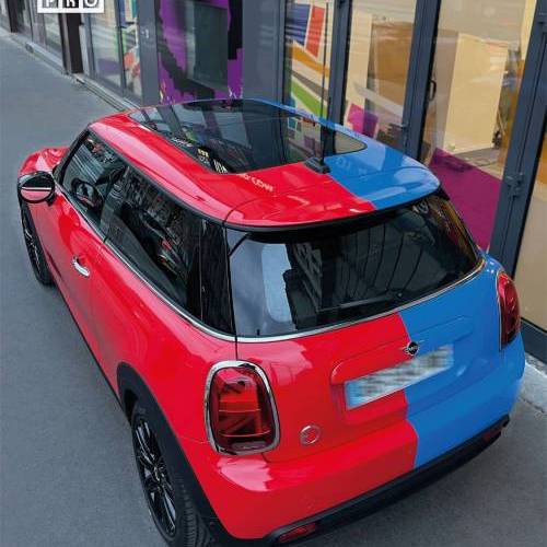 Wrapping bi couleur sur Mini Cooper