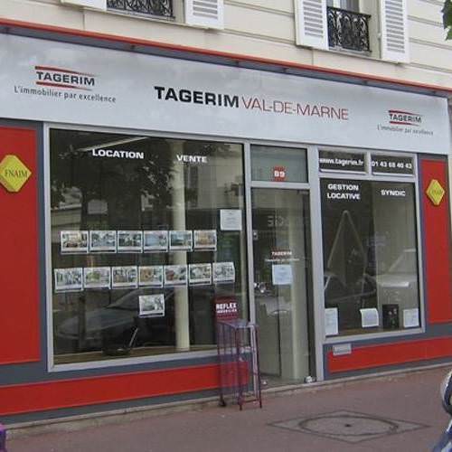 Enseigne et habillage vitrine de magasin Tagerim Enseigne et habillage vitrine de magasin Tagerim